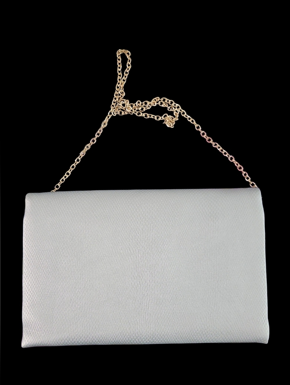 Urban Expressions Women's Fold-Over Chain Crossbody Bag — Silver - Picture 7 of 9